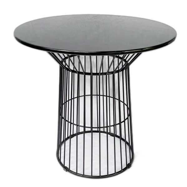 Bàn ăn CUBE tròn 80cm chân sắt tròn