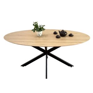 Bàn ăn Elip KANE 04 gỗ Plywood chân sắt - hình 1