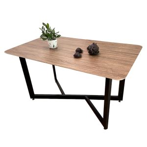 Bàn ăn gỗ Plywood chân sắt sơn tĩnh điện - hình 1