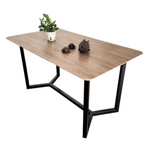 Bàn ăn gỗ Plywood chân sắt sơn tĩnh điện - hình 1