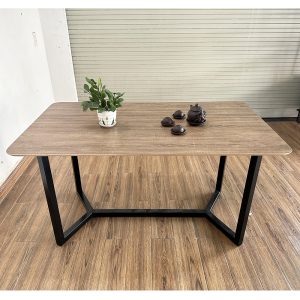 Bàn ăn gỗ Plywood chân sắt sơn tĩnh điện - hình 3