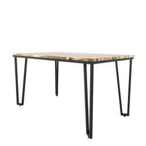 Bàn ăn HAKO gỗ tràm chân sắt sơn tĩnh điện - hình 1