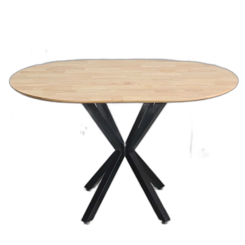 Bàn ăn hình Oval 120x80cm gỗ cao su Bàn ăn hình Oval 120x80cm gỗ cao su