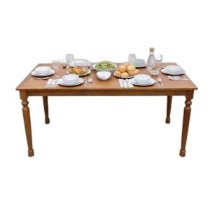 Bàn ăn Louis 160x80cm gỗ cao su