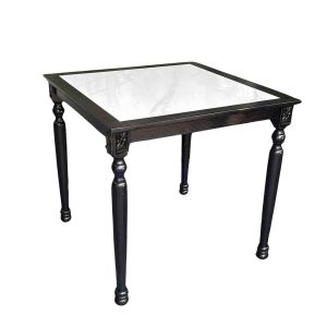Bàn ăn Louis vuông 80x80cm mặt đá khung gỗ Ash - hình 1
