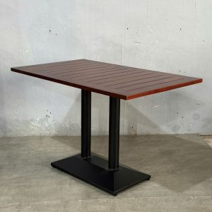 Bàn ăn ngoài trời 120x70cm gỗ tràm chân sắt BA68217 - hình 1