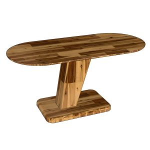 Bàn ăn Oval 160x70cm gỗ tràm - hình 1