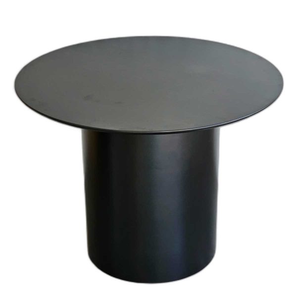 Bàn ăn tròn 100cm gỗ cao su sơn màu đen