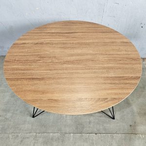Bàn ăn tròn 120cm gỗ plywood chân sắt - hình 1