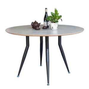 Bàn ăn tròn 120cm gỗ Plywood chân sắt vuốt côn