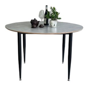 Bàn ăn tròn 120cm gỗ Plywood chân sắt vuốt côn