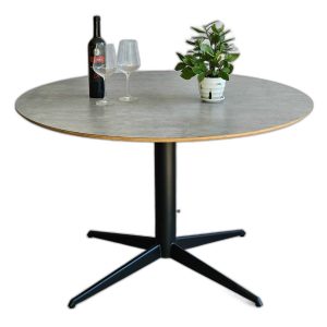 Bàn ăn tròn 120cm gỗ pywood chấn sắt hình sao