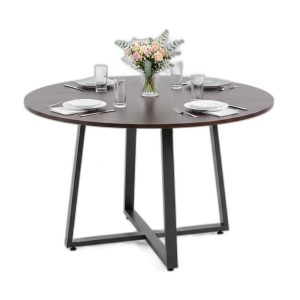 Bàn ăn tròn 120x120cm gỗ cao su