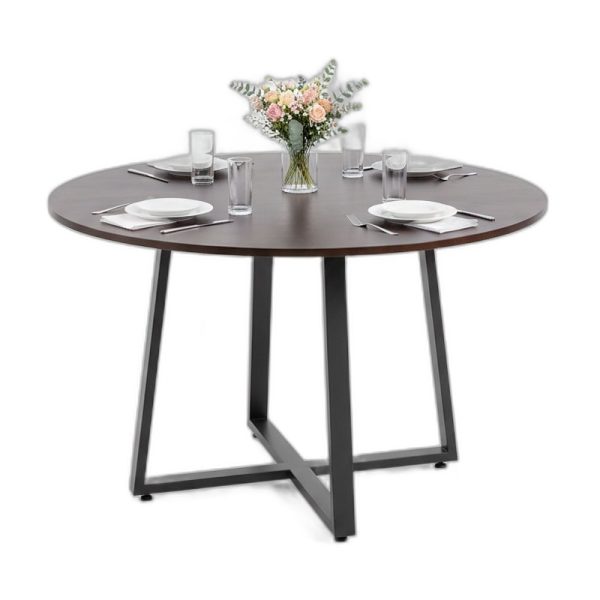 Bàn ăn tròn 120x120cm gỗ cao su