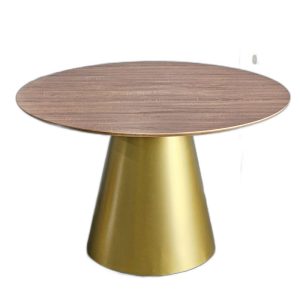 Bàn ăn tròn 120x120cm gỗ plywood chân sắt
