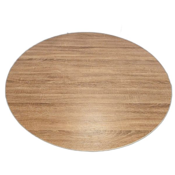 Bàn ăn tròn 120x120cm gỗ plywood chân sắt