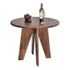 Bàn ăn tròn đk 90cm gỗ tràm chân chữ A