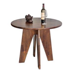 Bàn ăn tròn đk 90cm gỗ tràm chân chữ A