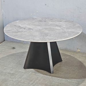 Bàn ăn tròn GRAVO 140cm mặt đá ceramic chân sắt - hình 1