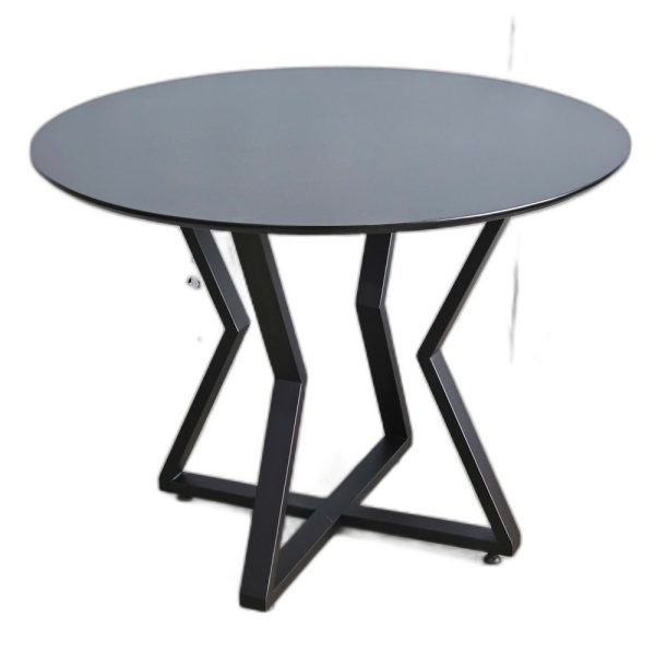 Bàn ăn tròn VERA 100cm gỗ cao su chân sắt