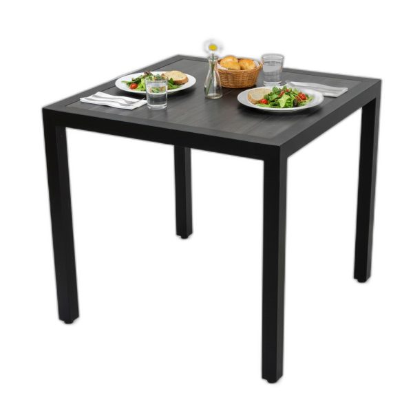 Bàn ăn UNO 03 mặt vuông 80cm gỗ tràm chân sắt