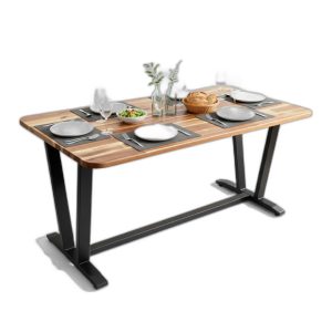 Bàn ăn VAP 140x80cm Gỗ Tràm chân sắt sơn tĩnh điện