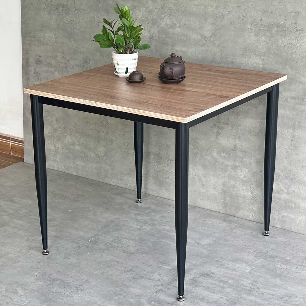 Bàn Ăn vuông 80cm gỗ Plywood chân sắt vuốt côn Bàn Ăn vuông 80cm gỗ Plywood chân sắt vuốt côn - hình 2