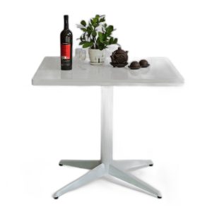 Bàn ăn vuông 85x85cm mặt đá chân sắt sơn tĩnh điện