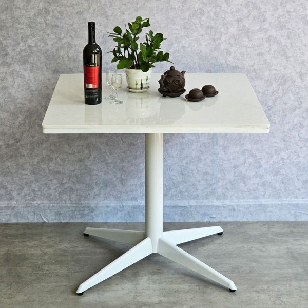 Bàn ăn vuông 85x85cm mặt đá chân sắt sơn tĩnh điện - hình 2