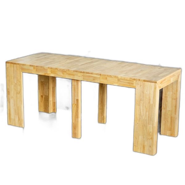 Bàn ăn xếp gọn gỗ cao su