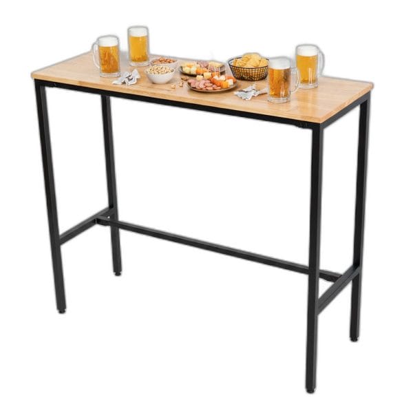 Bàn bar 120x45cm gỗ cao su chân sắt sơn tĩnh điện