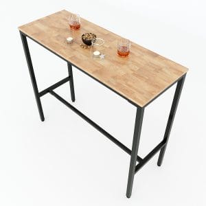 Bàn bar 120x45cm gỗ cao su chân sắt sơn tĩnh điện - hình 1