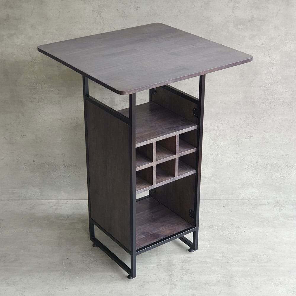 Bàn bar 70x70x105cm gỗ cao su kết hợp kệ đựng rượu Bàn bar 70x70x105cm gỗ cao su kết hợp kệ đựng rượu - hình 1