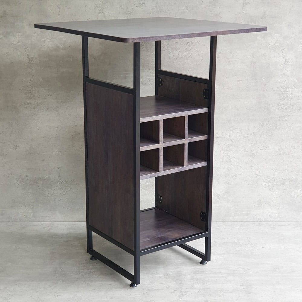 Bàn bar 70x70x105cm gỗ cao su kết hợp kệ đựng rượu Bàn bar 70x70x105cm gỗ cao su kết hợp kệ đựng rượu - hình 2