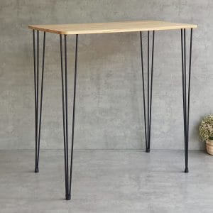 Bàn bar chữ nhật 100x60cm chân sắt Hairpin sơn tĩnh điện - hình 2