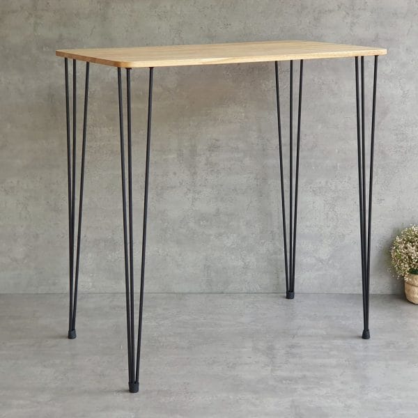 Bàn bar chữ nhật 100x60cm chân sắt Hairpin sơn tĩnh điện - hình 2