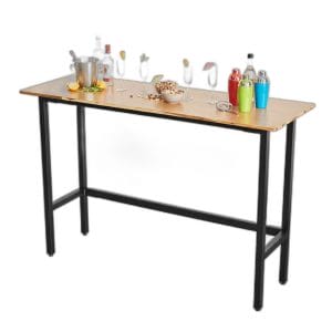 Bàn bar dài 160x60cm gỗ otim chân sắt lắp ráp