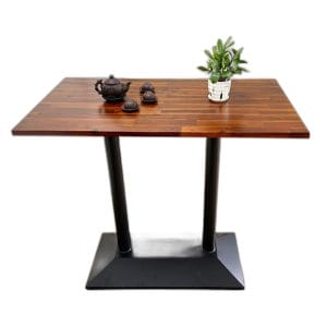 Bàn bar gỗ tràm chân sắt đôi