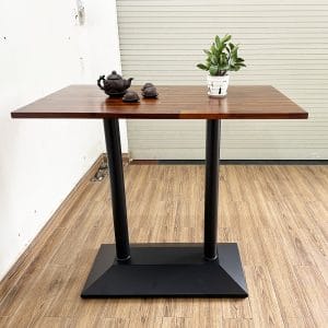 Bàn bar gỗ tràm chân sắt đôi - hình 1