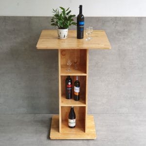Bàn bar kết hợp tủ gỗ cao su - hình 1