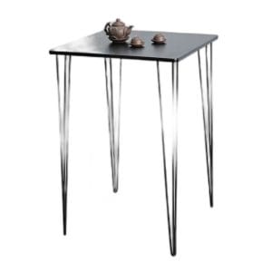 Bàn bar mặt vuông 70x70cm chân sắt Hairpin sơn tĩnh điện