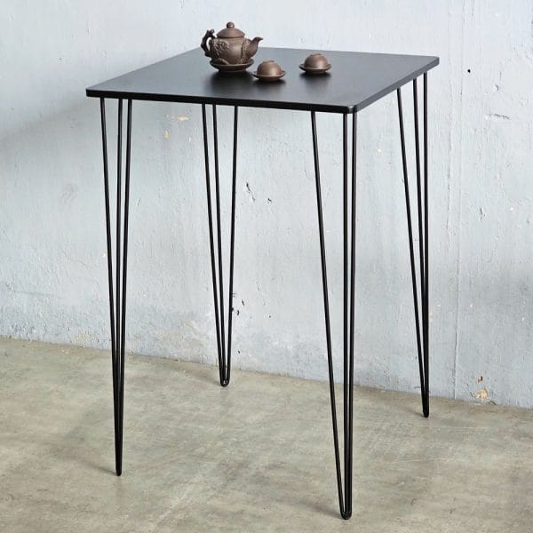 Bàn bar mặt vuông 70x70cm chân sắt Hairpin sơn tĩnh điện - hình 1