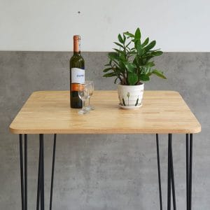 Bàn bar mặt vuông 70x70cm chân sắt Hairpin sơn tĩnh điện - hình 1