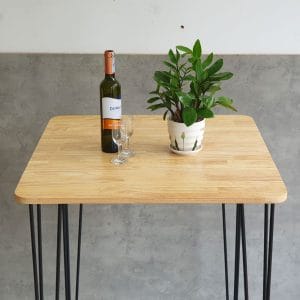 Bàn bar mặt vuông 70x70cm chân sắt Hairpin sơn tĩnh điện - hình 2