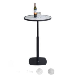 Bàn bar tròn 60cm gạch men chân sắt trụ tròn