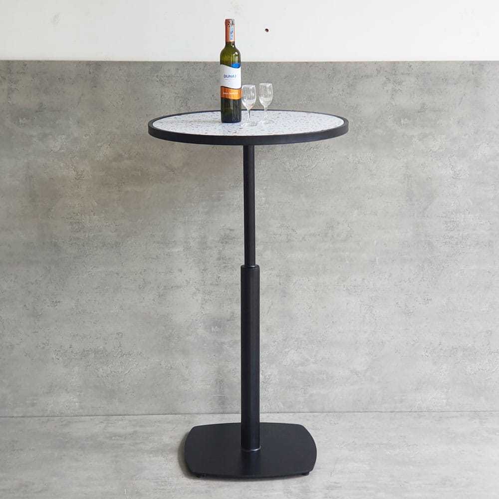 Bàn bar tròn 60cm gạch men chân sắt trụ tròn Bàn bar tròn 60cm gạch men chân sắt trụ tròn - hình 2