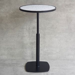 Bàn bar tròn 60cm gạch men chân sắt trụ tròn - hình 3