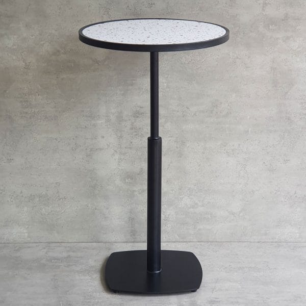 Bàn bar tròn 60cm gạch men chân sắt trụ tròn - hình 3