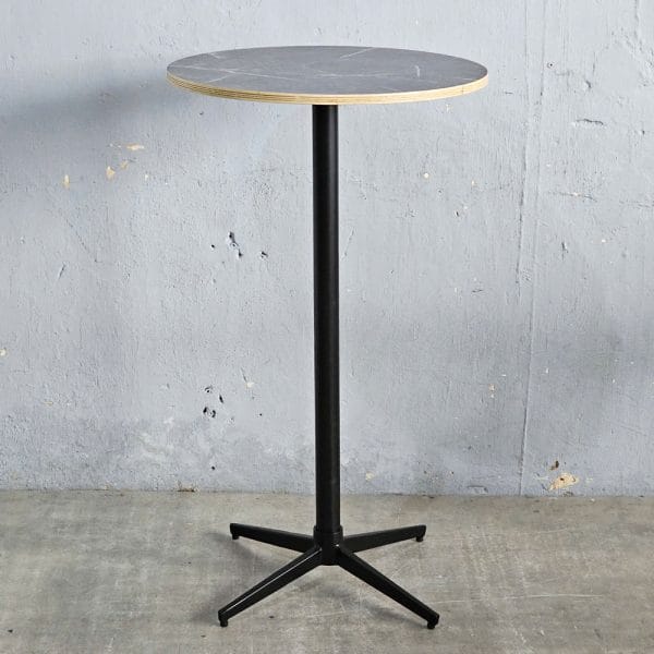 Bàn bar tròn 60cm gỗ plywood vân giả đá - hình 2