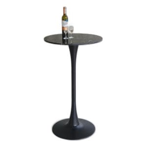 Bàn bar Tulip mặt đá tròn 60cm chân sắt